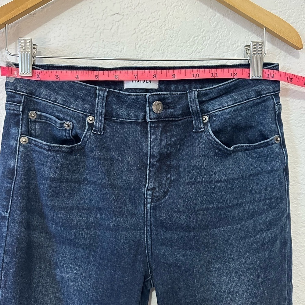 Pistola High Rise Slim Fit Raw Hem Dark Wash Jeans - Size 27 - Picture 6 of 7